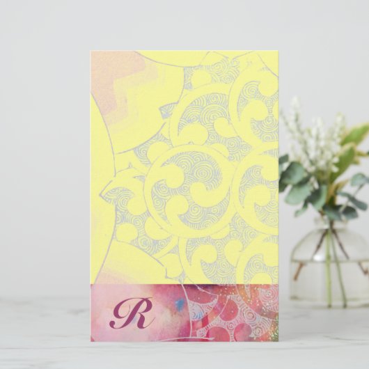 WAVES Monogram Briefpapier (Staand voorkant)