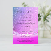 Waves Ocean Fuchsia Roze Bruids Bruiloft Verjaarda Kaart (Staand voorkant)