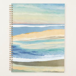 Waves of Blue | Ocean Shore Beach Watercolor Planner