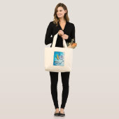 Waves of Change Beach Bag - Gepersonaliseerd Grote Tote Bag (Voorkant (model))