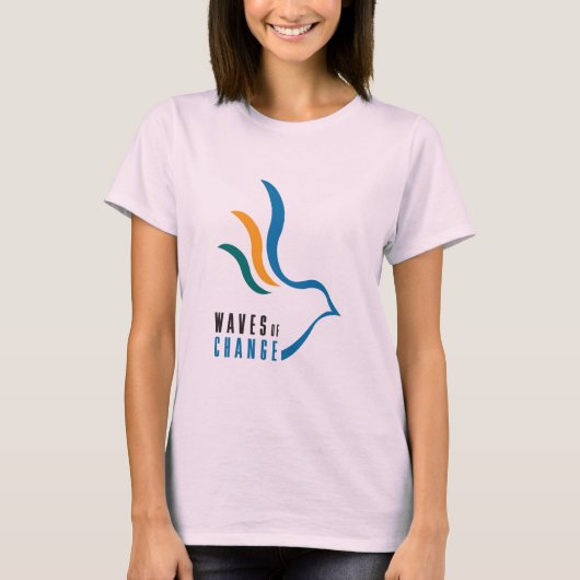 Waves of Change Lady's Organic T-shirt (Voorkant)