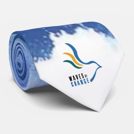 Waves of Change Stropdas - Gepersonaliseerd (Opgerold)