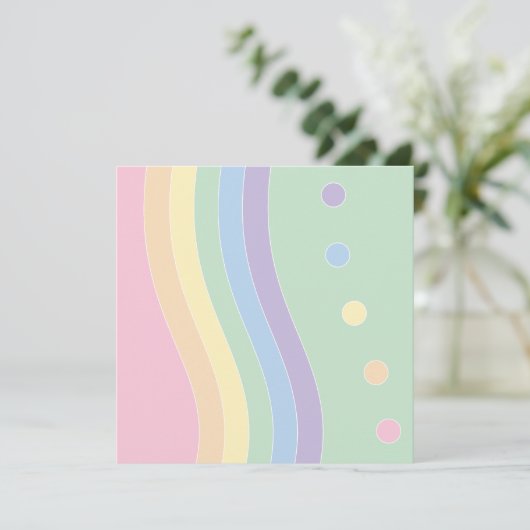 Waves of Delight Aanpasbare Kaart (Staand voorkant)