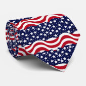 Waves of Freedom: Stars & Stripes Editie Stropdas (Opgerold)