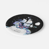 Waves of Fun Pirate Verjaardag Papieren Bordje (Gekanteld)