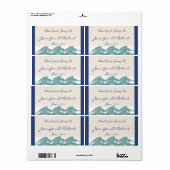 Waves of Love Navy Waterfles Label (Full Sheet)