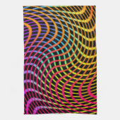 Waves of Sunset Abstract Artsy Towel Theedoek (Verticaal)