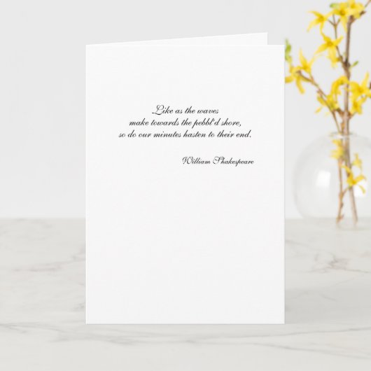 Waves on Pebbled Shore Age Burn Kaart (Gele Bloem)