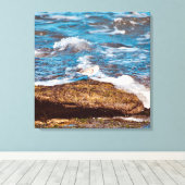 Waves on Rocky Coast shore Ocean Canvas (Insitu (Houten vloer))