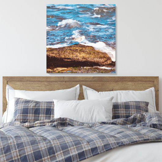 Waves on Rocky Coast shore Ocean Canvas  (Insitu (Slaapkamer))
