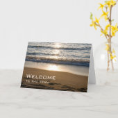 Waves on the Beach Medewerker Welkom Kaart (Gele Bloem)