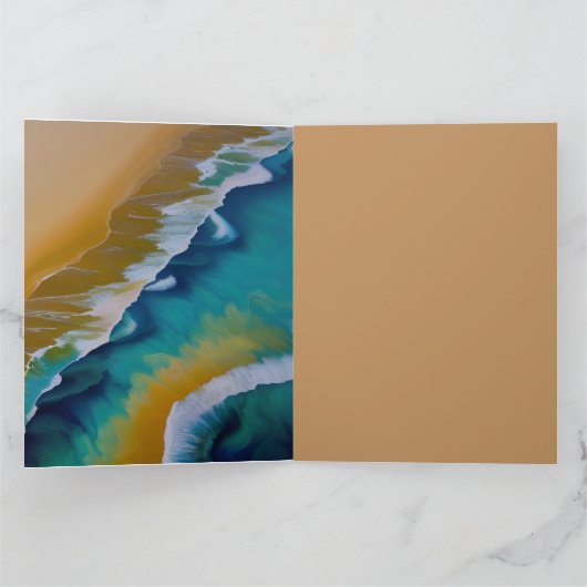 Waves op een Sandy-strand Kaart (Binnen)