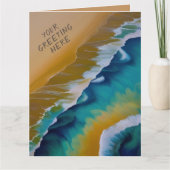 Waves op een Sandy-strand Kaart (Voorkant)