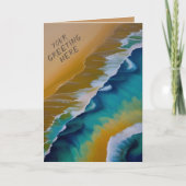 Waves op een Sandy-strand Kaart (Voorkant)