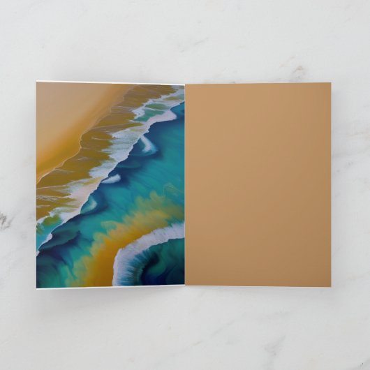 Waves op een Sandy-strand Kaart (Binnen)