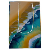 Waves op een Sandy strand Medium Cadeauzakje (Achterkant)