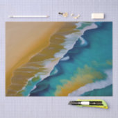 Waves op een Sandy strand Tissuepapier (Craft)