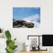 Waves op Wind in Zee Poster (Thuiskantoor)