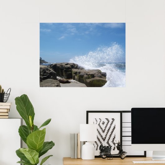 Waves op Wind in Zee Poster (Thuiskantoor)