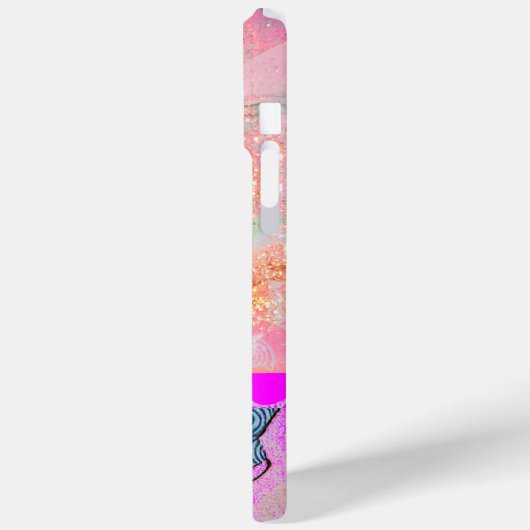 WAVES / Paarse lichtroze zwendels in gouden enkels Case-Mate iPhone Case (Achterkant / Links)