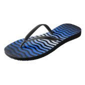 Waves patroon -01 Zwart BG Teenslippers (Schuin)