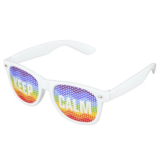 Waves Pattern - chakra-regenboogkleuren + jouw tek Retro Zonnebril (Gekanteld)