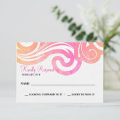 Waves-reactiekaart RSVP Kaartje (Staand voorkant)