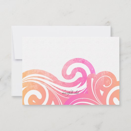 Waves-reactiekaart RSVP Kaartje (Achterkant)