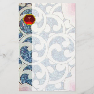 WAVES RED RUBY BRIEFPAPIER