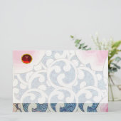 WAVES RED RUBY BRIEFPAPIER (Staand voorkant)