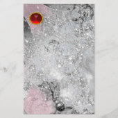 WAVES RED RUBY BRIEFPAPIER (Voorkant)