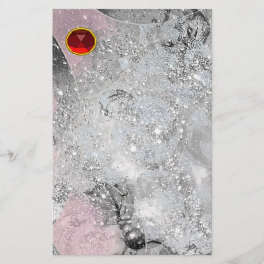 WAVES RED RUBY BRIEFPAPIER (Voorkant)