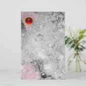 WAVES RED RUBY BRIEFPAPIER (Staand voorkant)