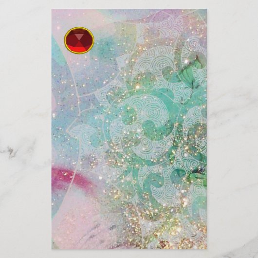 WAVES RED RUBY BRIEFPAPIER (Voorkant)