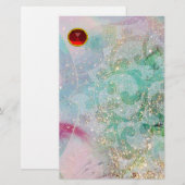 WAVES RED RUBY BRIEFPAPIER (Voorkant / Achterkant)