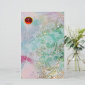 WAVES RED RUBY BRIEFPAPIER (Staand voorkant)