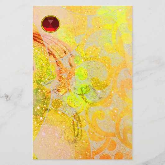 WAVES RED RUBY BRIEFPAPIER (Voorkant)