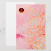 WAVES RED RUBY BRIEFPAPIER (Voorkant / Achterkant)