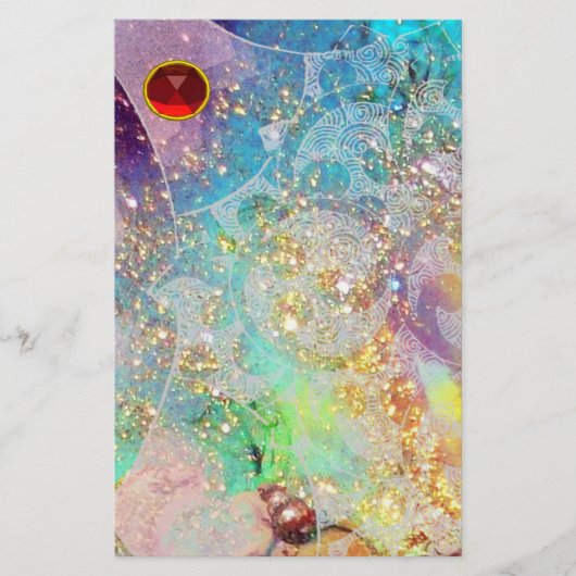 WAVES RED RUBY BRIEFPAPIER (Voorkant)