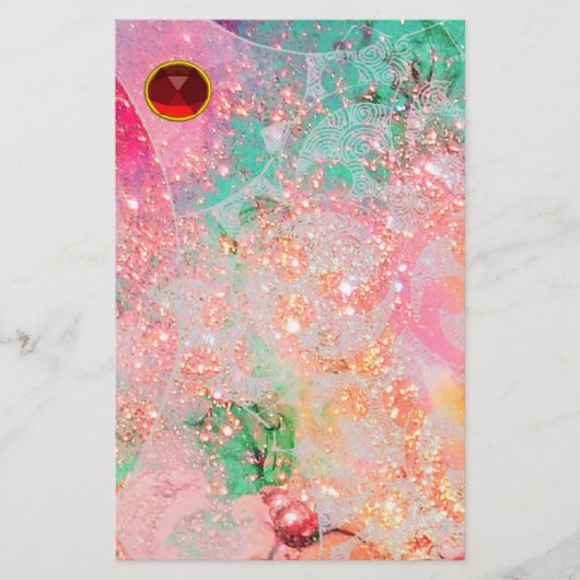 WAVES RED RUBY BRIEFPAPIER (Voorkant)