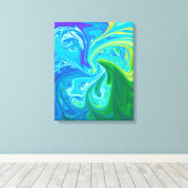 Waves Reunion | Beste Abstracte fijne kunst Canvas Afdruk (Insitu (Houten vloer))