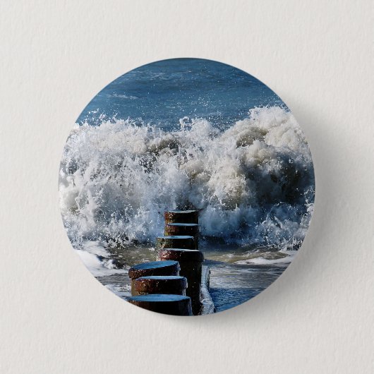WAVES RONDE BUTTON 5,7 CM (Voorkant)
