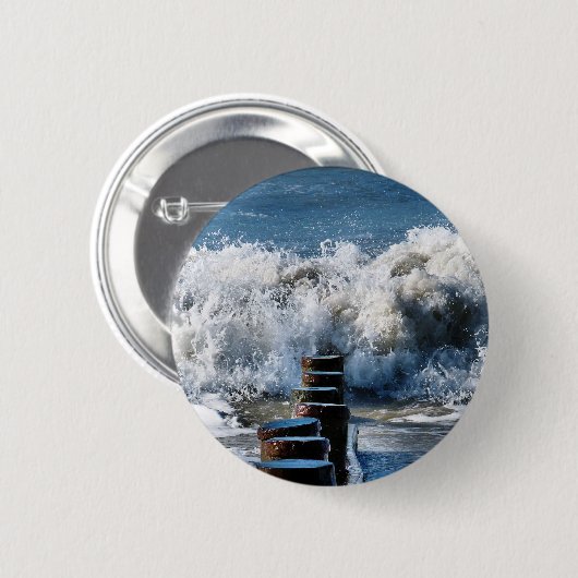 WAVES RONDE BUTTON 5,7 CM (Voorkant /achterkant)