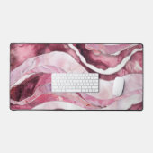 Waves - Roze Marmer Abstract Bureaumat (Keyboard & Muis)
