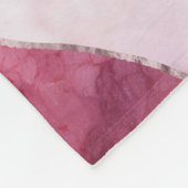 Waves - Roze Marmer Abstract Fleece Deken (Hoek)