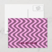 Waves (roze/roze) briefkaart (Voorkant / Achterkant)