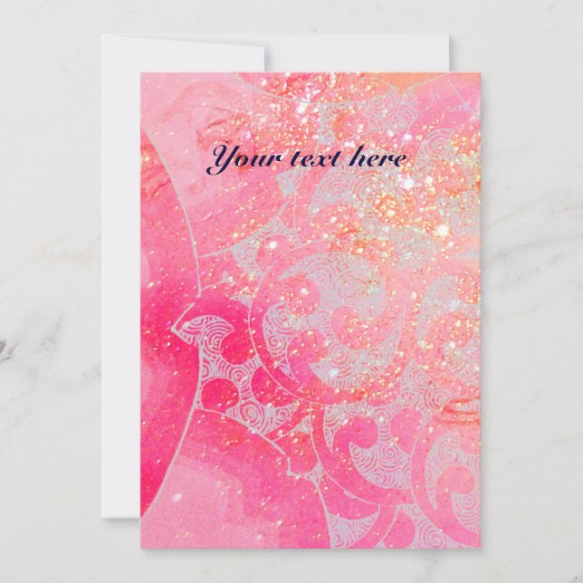 WAVES RUBY, heldere rode blauwe, roze goudsparken (Voorkant)