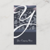 WAVES RUBY MONOGRAM, roze rode blauwe grijs Visitekaartje (Achterkant)