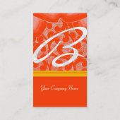 WAVES RUBY MONOGRAM, roze rood geel sinaasappel wi Visitekaartje (Achterkant)