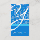 WAVES RUBY MONOGRAM, roze rood wit Visitekaartje (Achterkant)